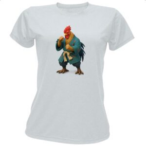 Camiseta Baby Look Galo Samurai 3D