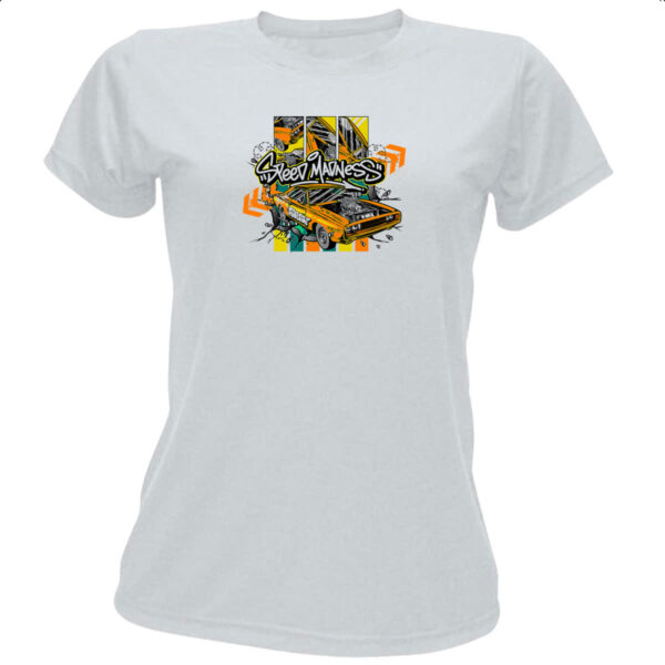 Camiseta Baby Look Muscle Car Street Madness