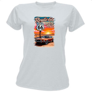 Camiseta Baby Look Mustang Route 66