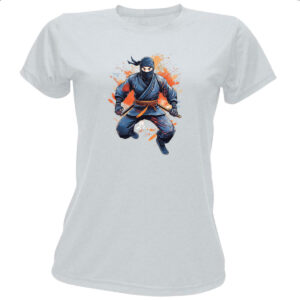 Camiseta Baby Look Ninja Watercolor Arte