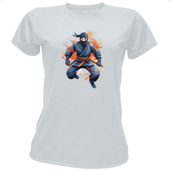 Camiseta Baby Look Ninja Watercolor Arte