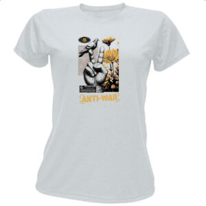 Camiseta Baby Look Paz e amor anti guerra