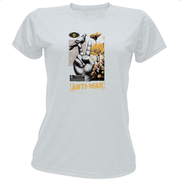 Camiseta Baby Look Paz e amor anti guerra