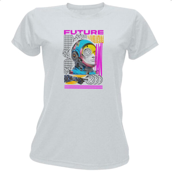 Camiseta Baby Look Urbano visao futura