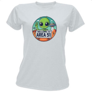 Camiseta Baby Look Bem vindo a Area 51