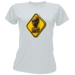 Camiseta Baby Look Placa ET Area 51 3D