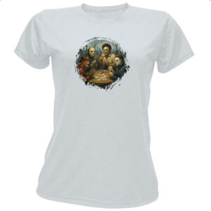 Camiseta Baby Look Carteado do horror