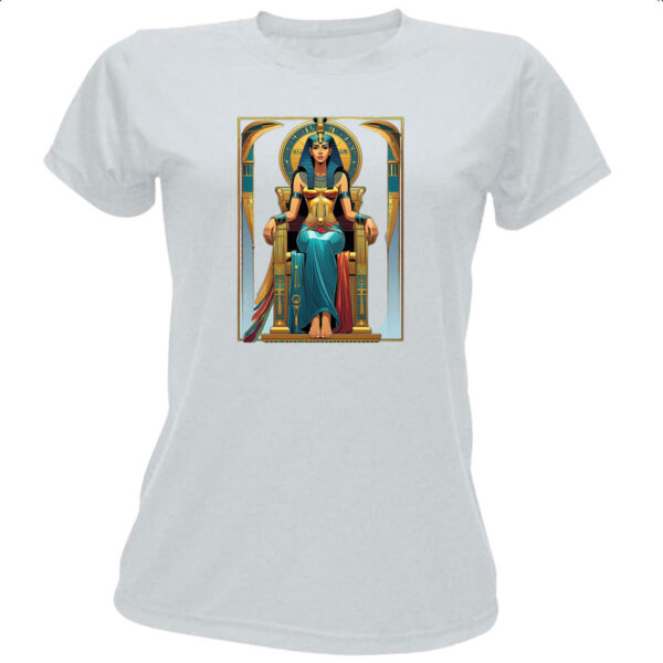 Camiseta Baby Look Deusa Isis em seu trono
