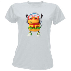 Camiseta Baby Look Hamburguer na vibe