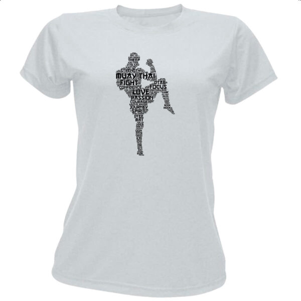 Camiseta Baby Look Muay Thai Palavras