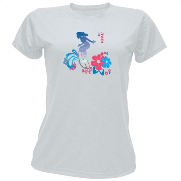 Camiseta Baby Look Surf Wave Girl