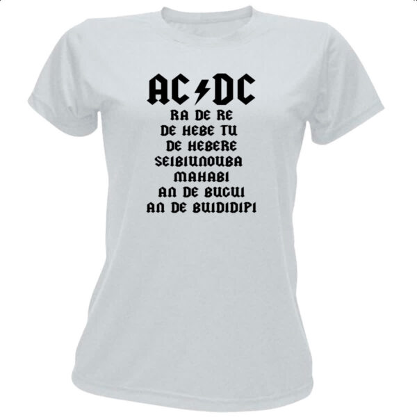 Camiseta Baby Look AC DC Ragatanga