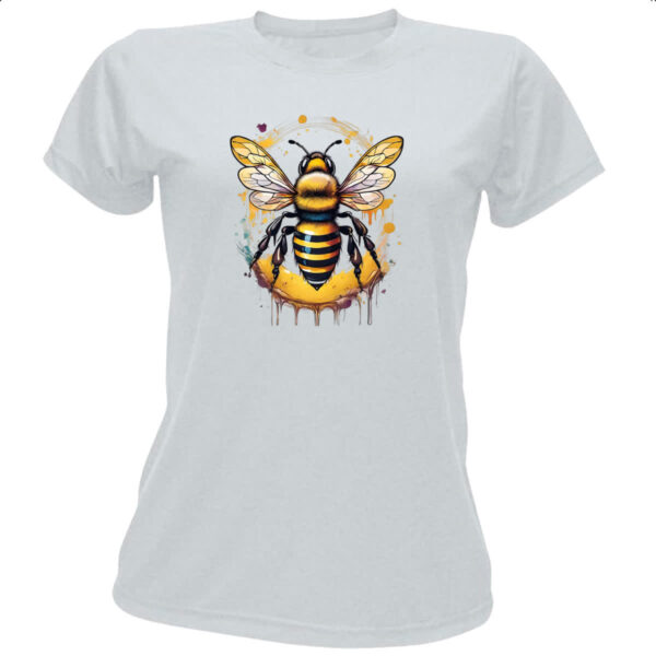 Camiseta Baby Look Abelha Watercolor Arte