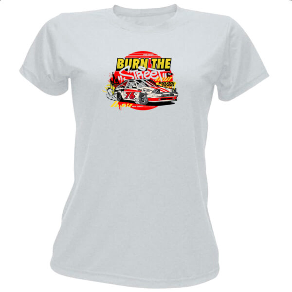 Camiseta Baby Look Burn the street