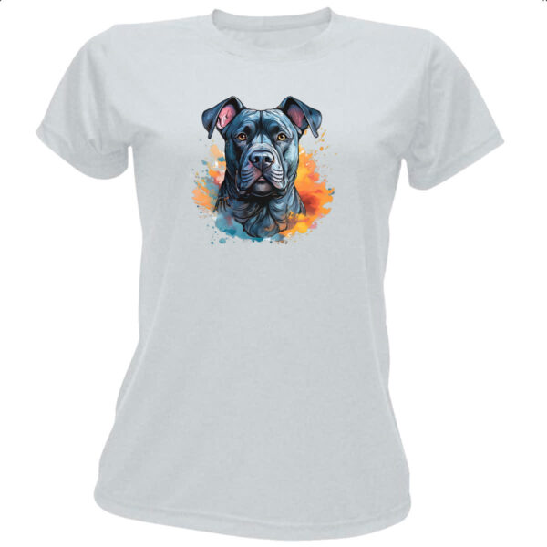 Camiseta Baby Look Cane Corso Watercolor Arte