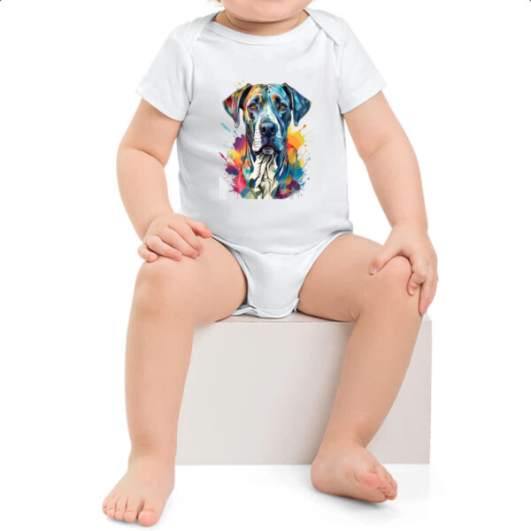 Body infantil Dogue alemao Watercolor Arte - Imagem 2