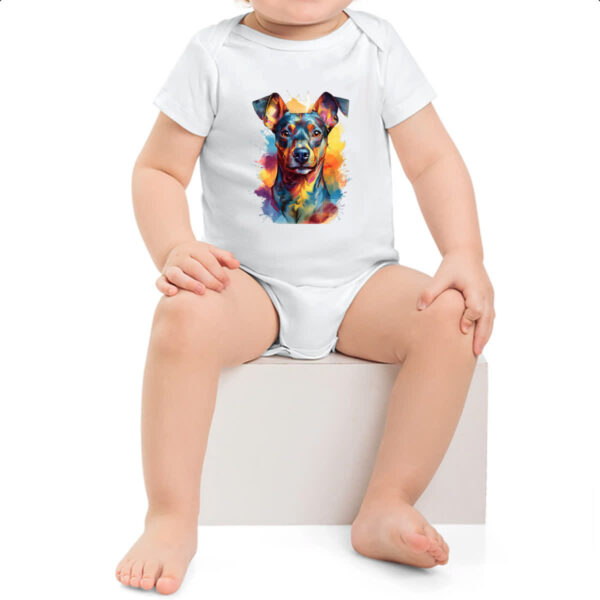 Body infantil Pinscher Watercolor Arte - Imagem 2