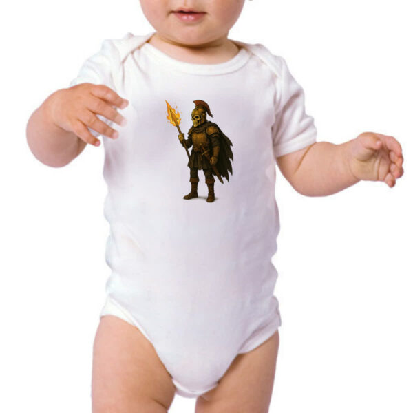 Body infantil Caveira guerreira medieval - Imagem 3
