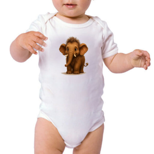 Body infantil Filhote de Mamute 3D art - Imagem 3