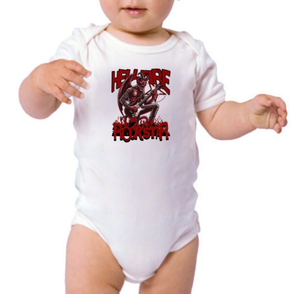 Body infantil Hell Fire Rockstar - Imagem 3
