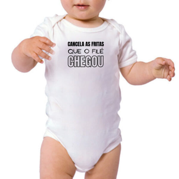 Body infantil Cancele as fritas que o file chegou - Imagem 3