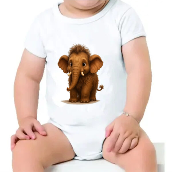 Body infantil Filhote de Mamute 3D art - Imagem 4