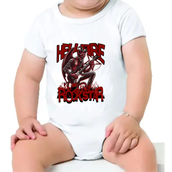 Body infantil Hell Fire Rockstar - Imagem 4