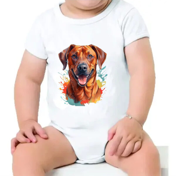 Body infantil Leao da Rodesia Watercolor Arte - Imagem 4