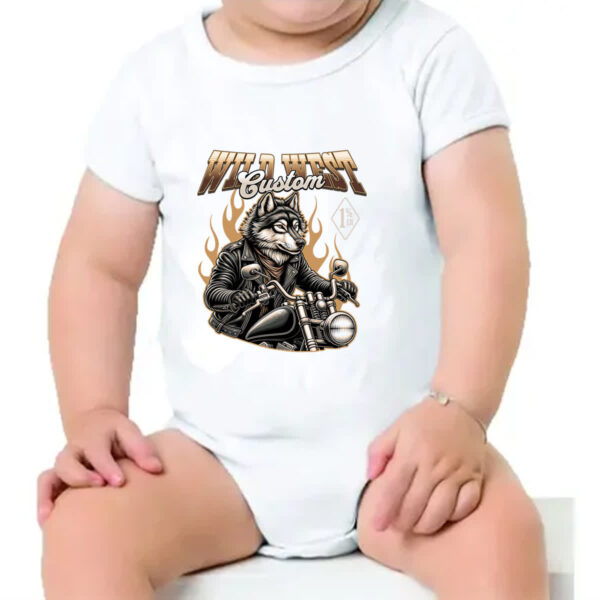 Body infantil Lobo Wild West Custom - Imagem 4