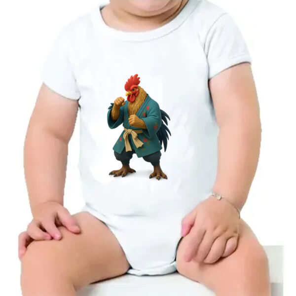 Body infantil Galo Samurai 3D - Imagem 4