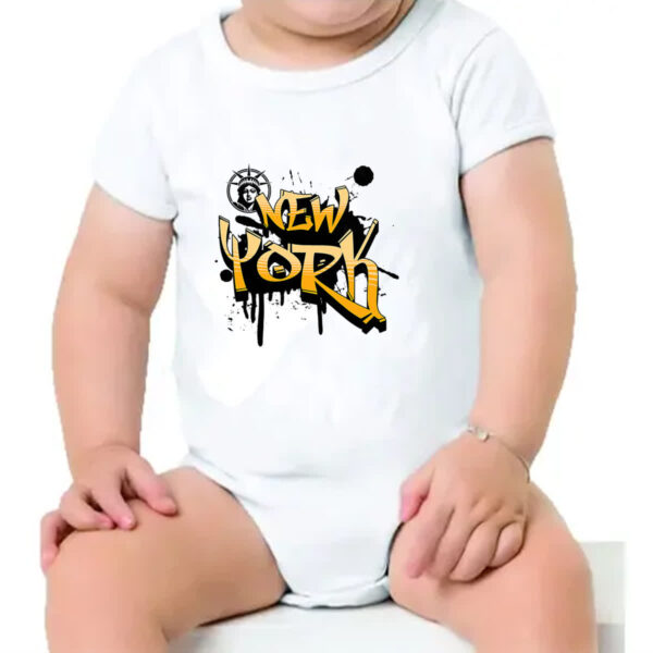 Body infantil New York Grafit Splash - Imagem 4