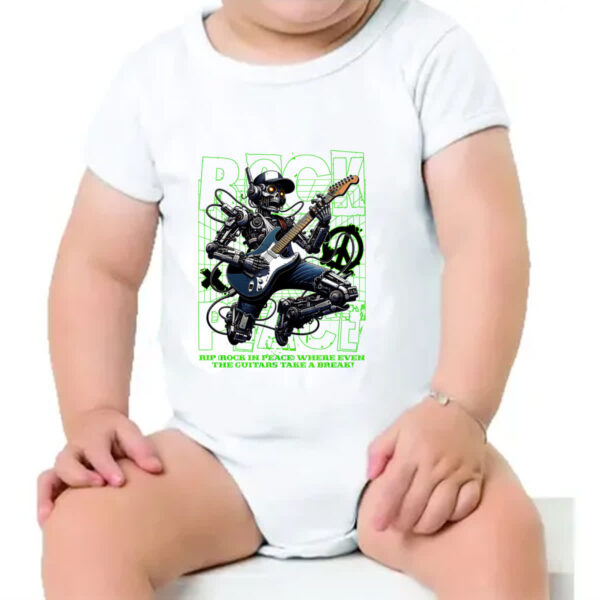 Body infantil Skull Robot Rock - Imagem 4