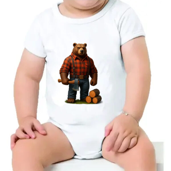 Body infantil Urso Lenhador - Imagem 4