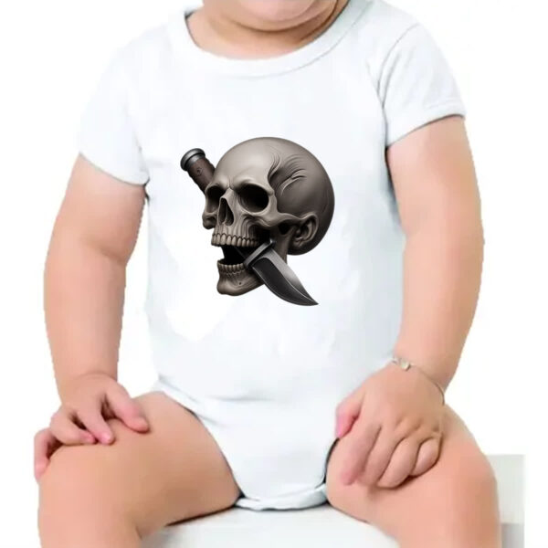 Body infantil Faca na caveira - Imagem 4