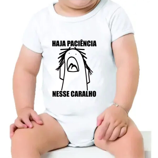 Body infantil Haja paciencia nesse c - Imagem 4