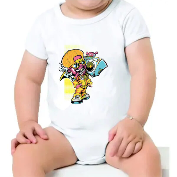 Body infantil Monstro ouvindo som - Imagem 4