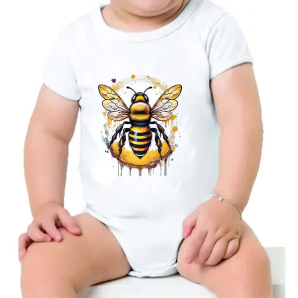 Body infantil Abelha Watercolor Arte - Imagem 4