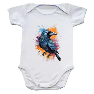 Body infantil Corvo Watercolor Arte