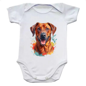 Body infantil Leao da Rodesia Watercolor Arte