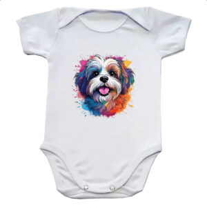 Body infantil Lhasa apso Watercolor Arte