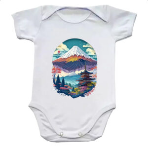 Body infantil Monte Fuji Watercolor Arte