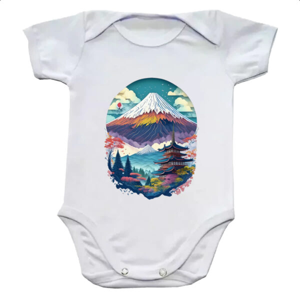 Body infantil Monte Fuji Watercolor Arte