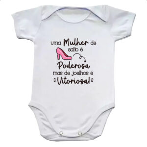 Body infantil Mulher Salto Poderosa Joelhos Vitoriosa
