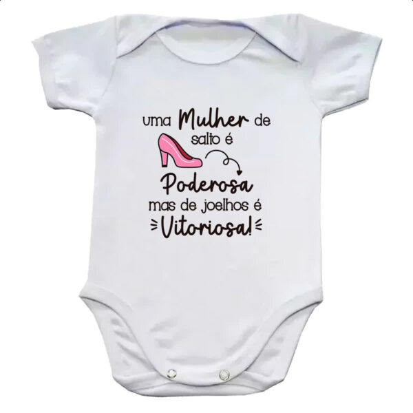 Body infantil Mulher Salto Poderosa Joelhos Vitoriosa