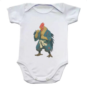 Body infantil Galo Samurai Cartoon art