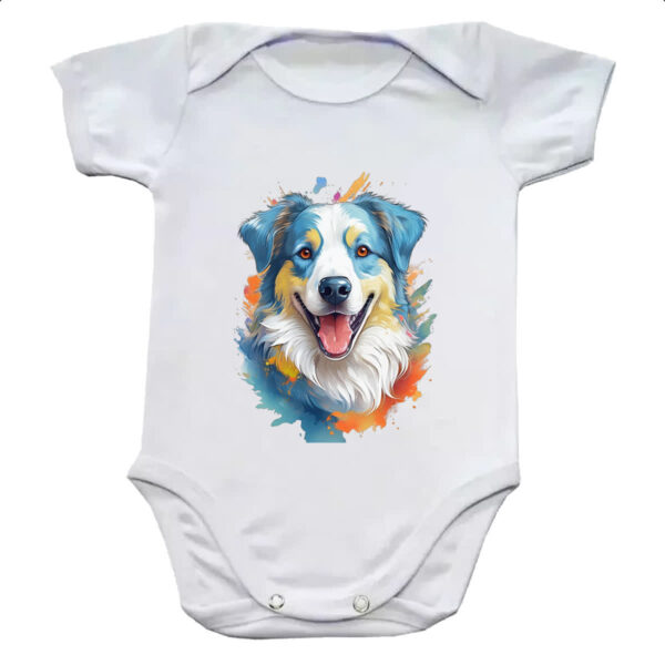 Body infantil Pastor-australiano Watercolor Arte