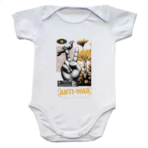 Body infantil Paz e amor anti guerra