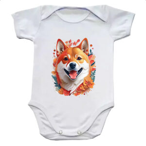 Body infantil Shiba Inu Watercolor Arte