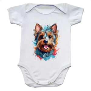 Body infantil Yorkshire Terrier Watercolor Arte
