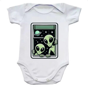 Body infantil Aliens na janela